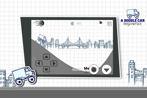 A Doodle Car Mega Hill Race - Extreme Racing Free Game screenshot 3