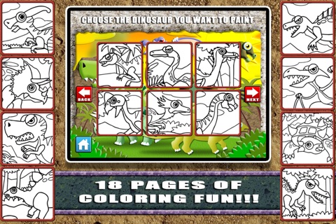 Coloring World: It's Dinosaurs (Lite)! - My Free Dino Fingerpaint Book for Kids screenshot 3