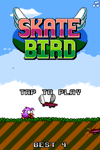 Skate Bird - The Adventure of a Flappy Tiny Bird screenshot 2