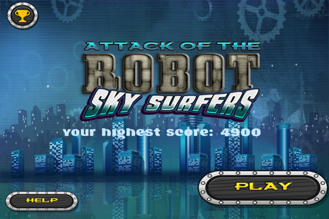 Attack of the Robot Sky Surfers Fun Free Game screenshot 2