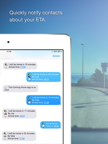Screenshot #5 pour Coming Home - Share ETA (Send your arrival time.)