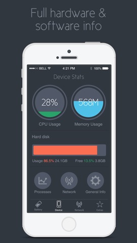 iStats - iPhone Batter Charger, Device & Network Infoのおすすめ画像2