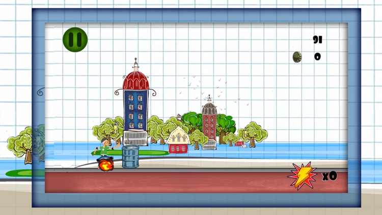 Angry Grandpa SkateBoard Rush In Doodle City Race Free