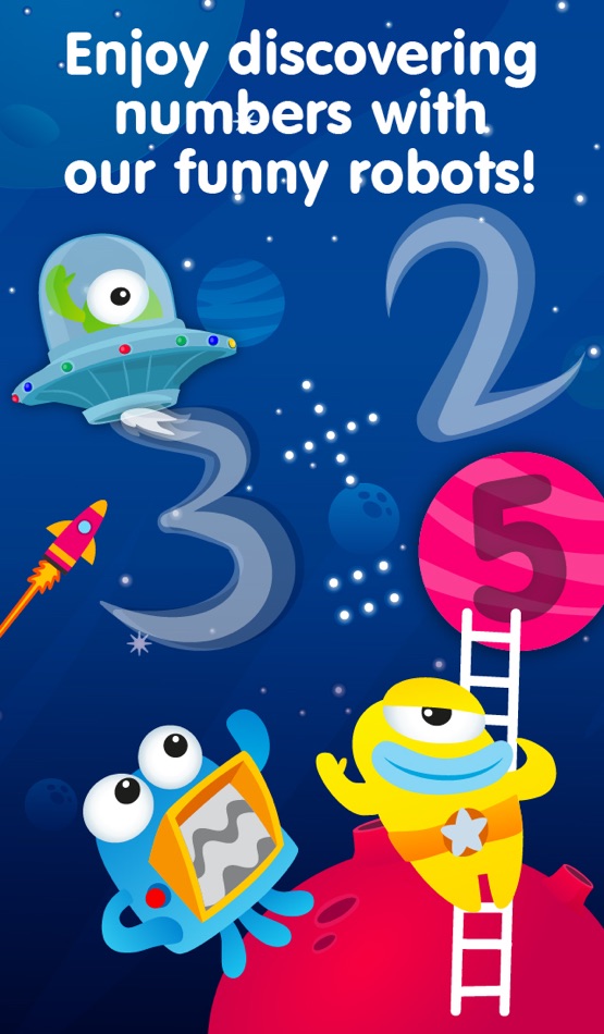 #1. Aliens & Numbers - educational math games to simple learn counting, tracing & addition for kids and toddlers (iOS) By: Planet Factory Interactive