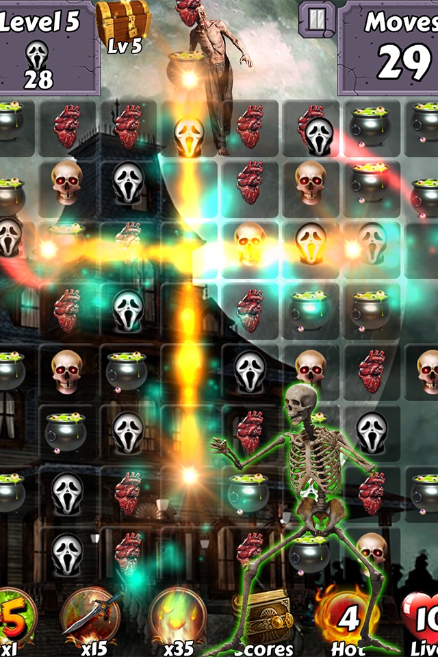 Zombie Mania Halloween World - Free puzzle games for trick or treat screenshot 4