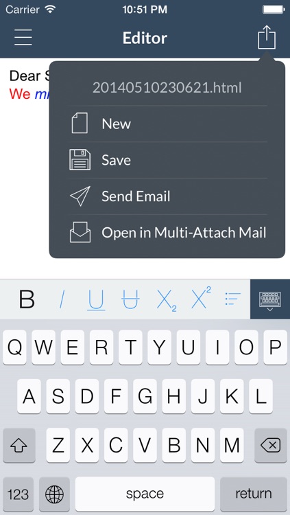 Email Body Text Editor