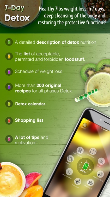 7-Day Detox - Healthy 7lbs weight loss in 7 days, deep cleansing of the body and restoring the protective functions!