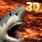 巨齿鲨沙鱼 潜水艇 迫害 - 放逐该糟糕沙鱼水下  3D