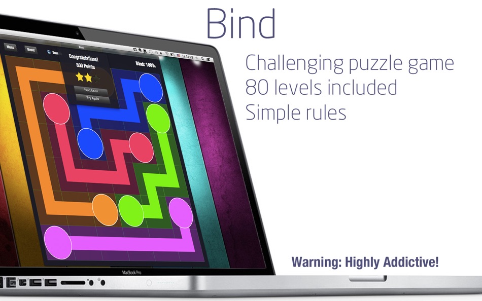 #1. Bind: Brain teaser puzzle game (macOS) Podle: Voros Innovation
