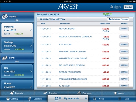 Arvest for iPad screenshot 2