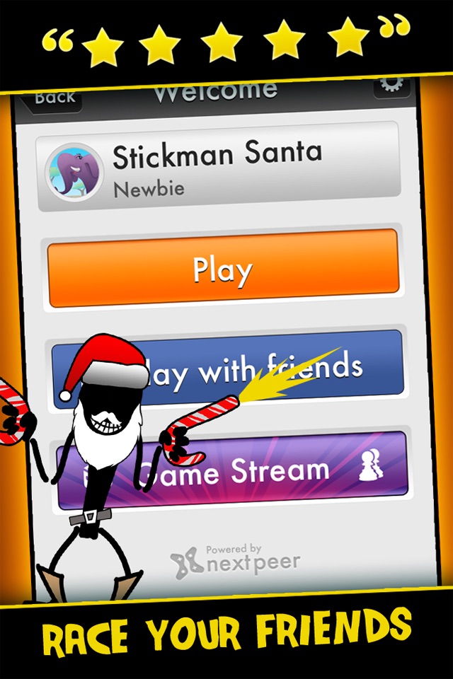 A Stickman Santa Stampede Christmas Reindeer Run Free Games for the Holidays! screenshot 3