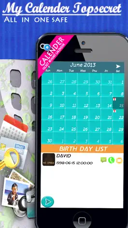 Game screenshot MyCalendar TopSecrete Free - Hide and lock private photo,video and secret info + protected by BirthDay Calendar mod apk