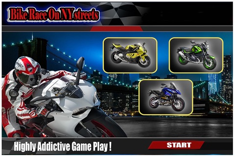 Bike Race On NY streets - SuperBike City Racing Free Edition screenshot 2