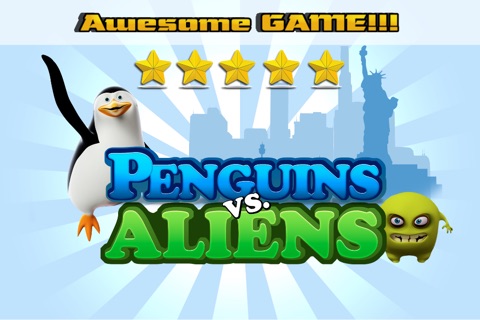 Penguins vs Aliens Free - The Friendly Birds save New York City - Lite Version screenshot 2