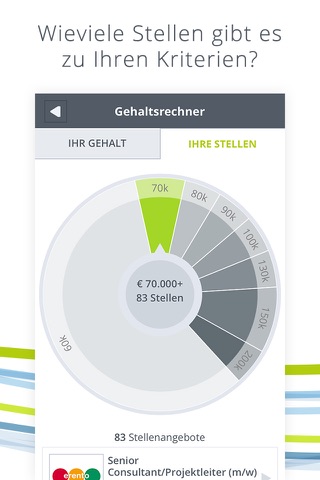 Experteer Gehaltsrechner - verdienen Sie genug? Stellenangebote & Jobs nach Gehalt finden screenshot 3