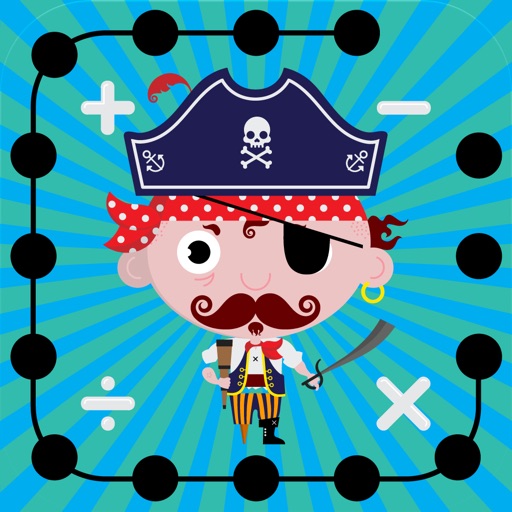 Math Dots(Pirates): Connect To The Dot Puzzle / Kids Pirate Flashcard Drills for Adding & Subtracting icon