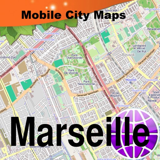 Marseille Street Map. icon