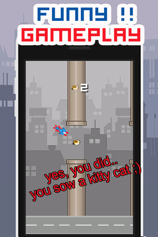 Flappy Kitty Cat - Impossible Adventure Of Tiny Bird Eater Cat screenshot 3