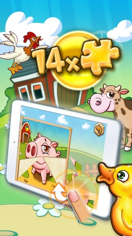 子供向け農園の動物パズル 無料のおすすめ画像1