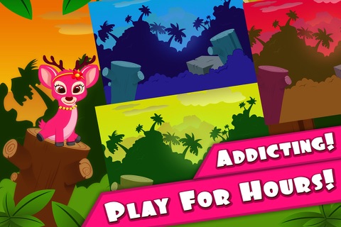 Dorine The Cute Deer In Jungle Land - Super Jump Adventure HD FREE screenshot 3