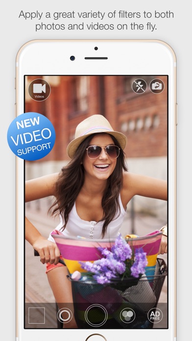 Screenshot #1 pour PhotoVideo Cam - Des effets photos et vidéos en temps réel avec le plus rapide appareil photo disponible sur le store