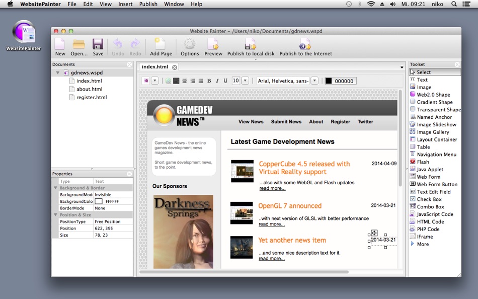 #3. WebsitePainter (macOS) di: Ambiera