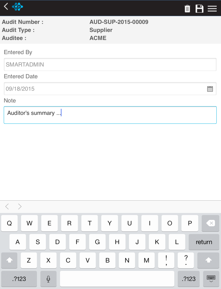 SmartSolve Mobile Audit