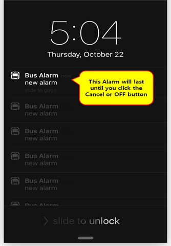 Bus Alarm screenshot 3