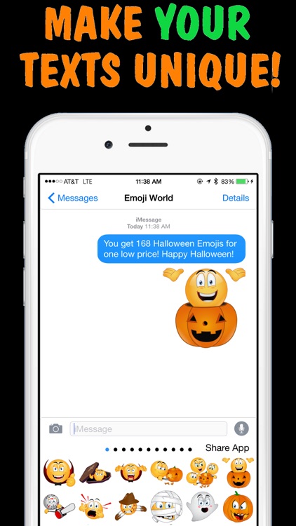 Halloween Emojis Keyboard by Emoji World screenshot-3