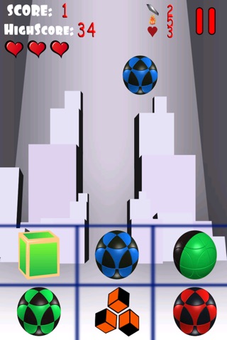 3D Revolution Frenzy – Cubes and Spheres Fall Down- Free screenshot 3