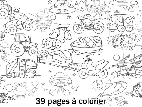 Cars Painting Book 4 School Kids HD - 31 transportation drawing pages with 4 creative coloring effects screenshot 4