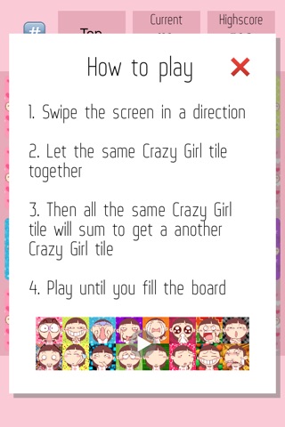 Crazy Girl - Animated Stickers Emoji 2048 Version Free Puzzle Game screenshot 2