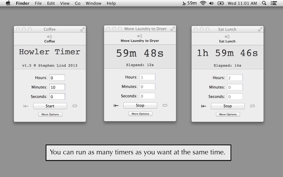 #1. Howler Timer (macOS) بواسطة: Stephen Lind