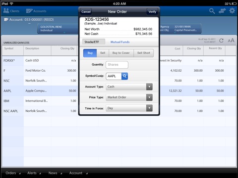 WealthCentral Mobile for iPad screenshot 4