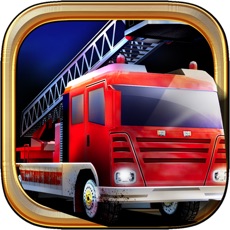 Activities of American fire truck parking 3D