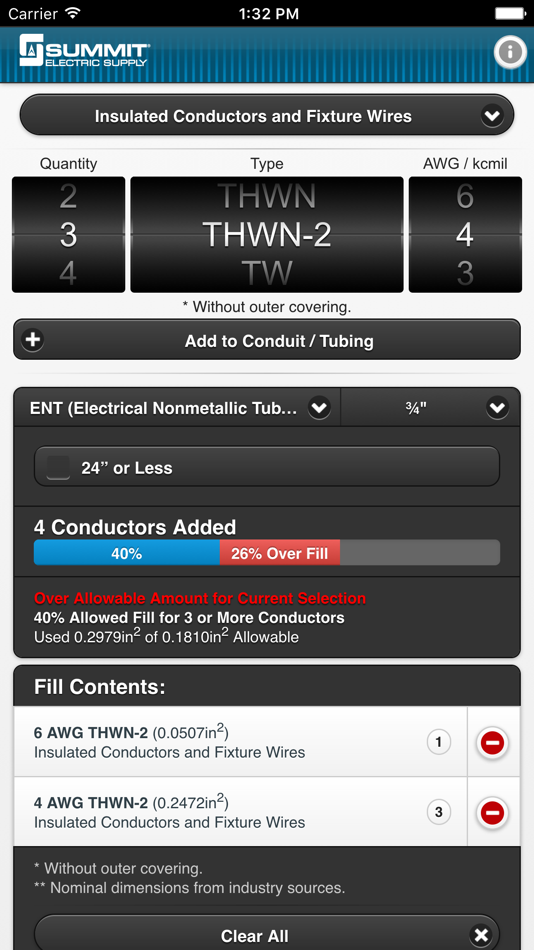 #5. Conduit Fill Tracker (iOS) 由: Summit Electric Supply
