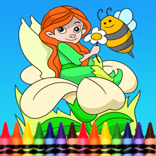 Fairy tales Coloring Book for Kid Games Icon