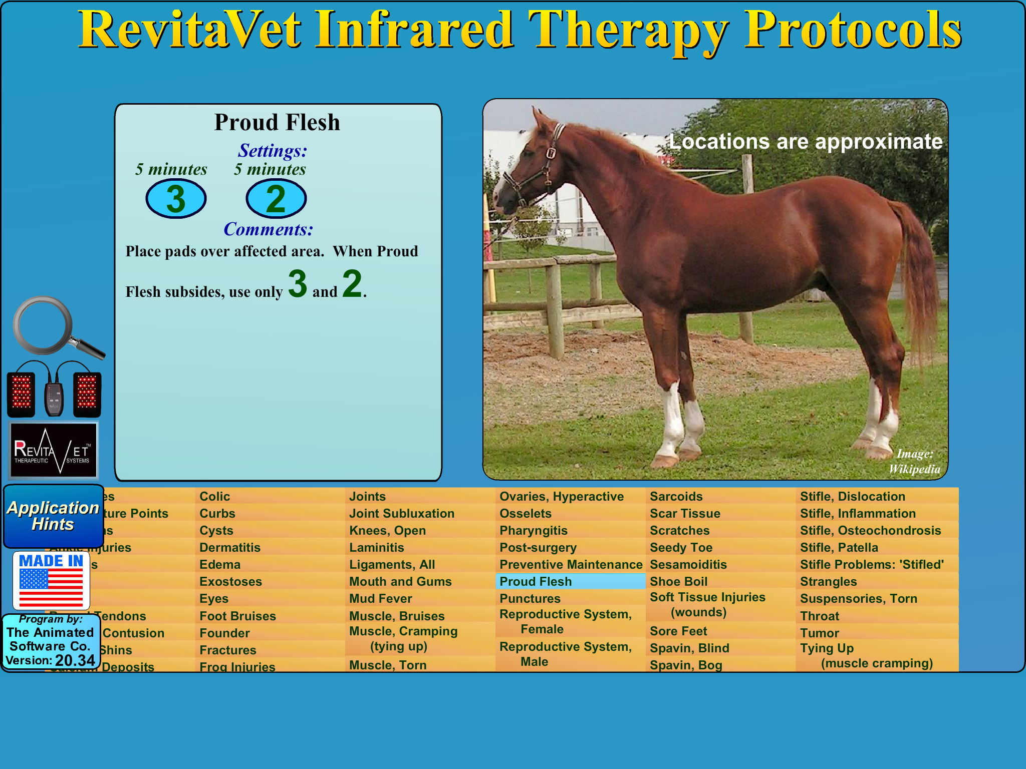 Revitavet Infrared Therapy Protocols screenshot 5