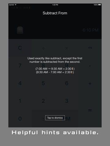 ChronoCalc iPad screenshot