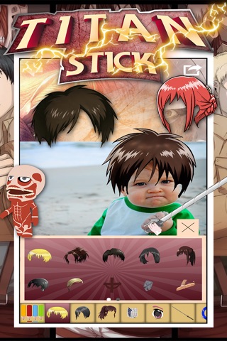 Anime & Manga Sticker Camera : For Dress Attack on Titan Style screenshot 3