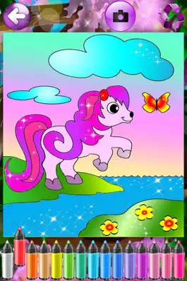Game screenshot PONY Coloring Pages with Christmas Raz for my Little Girls and Kids mod apk