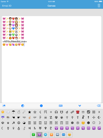 Screenshot #4 pour Symbol Keyboard & Emoji - Emoticons Art Text, Unicode Icons Characters Symbols for Texting, MMS Messages & Any Chat App