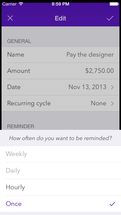 Expenses Planner - Reminders for upcoming payments screenshot-3