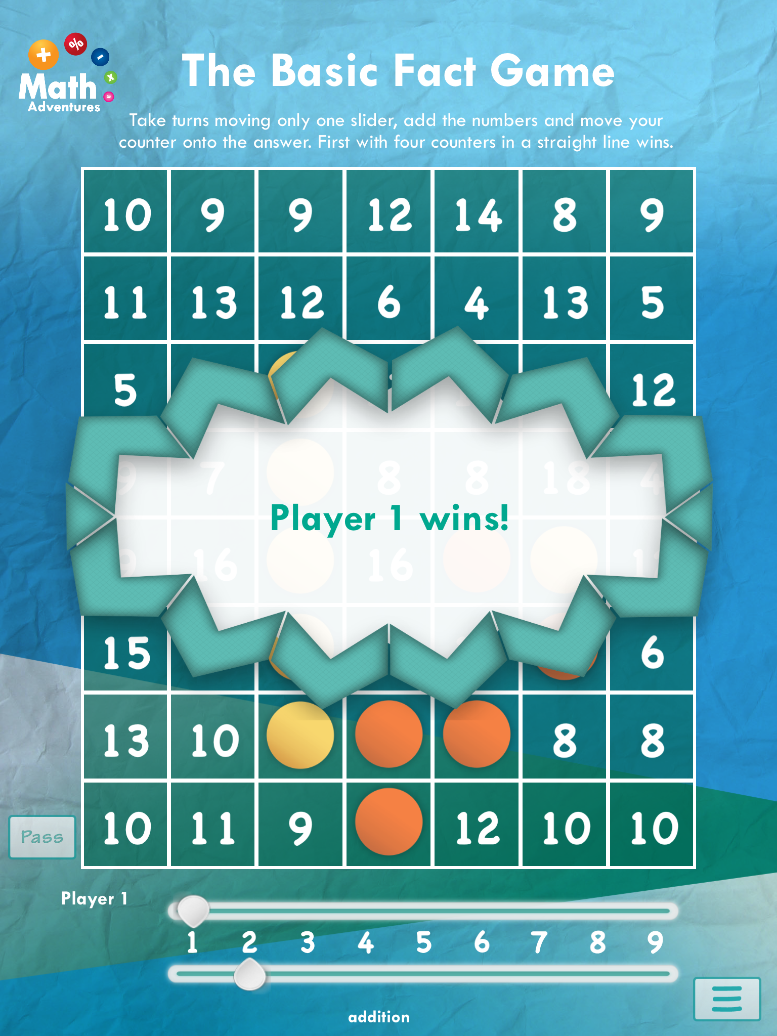 The Basic Facts Game: Free screenshot 5
