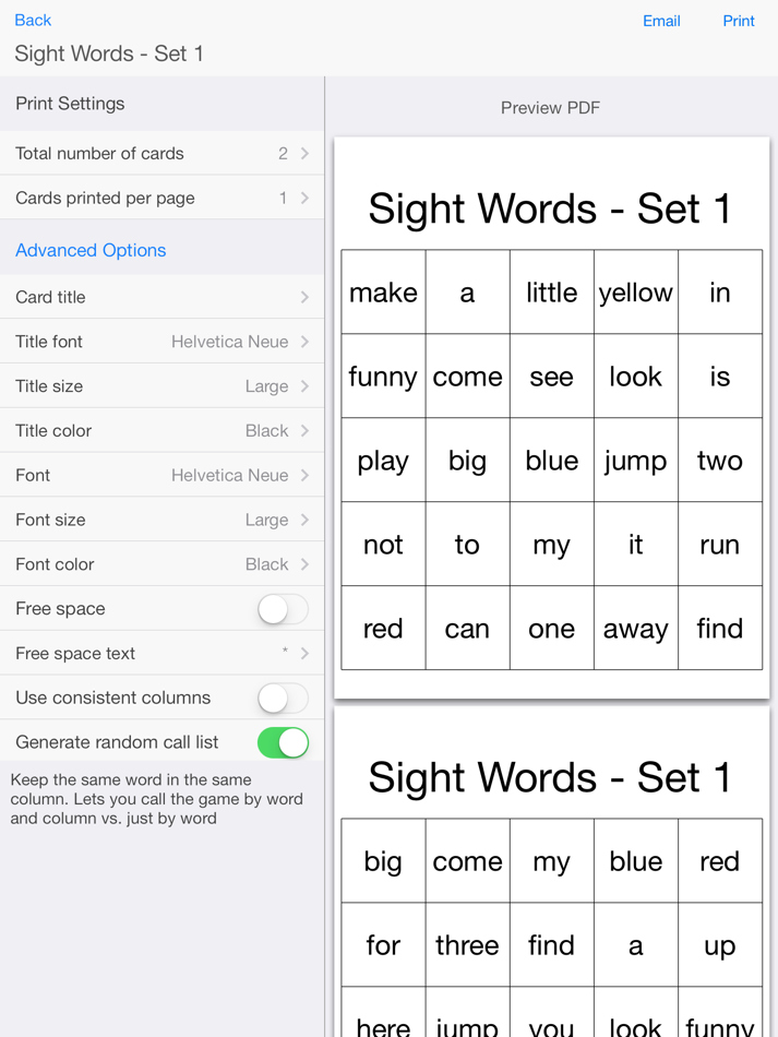 #3. Bingo Card Generator - Create, Make and Print Custom Bingo Games for Free (iOS) By: Innovative Mobile Apps