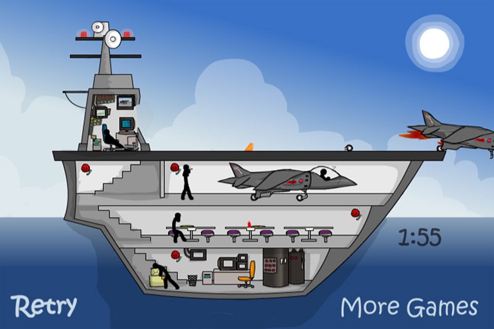 Click Death - Stick Aircraft Carrier screenshot 2