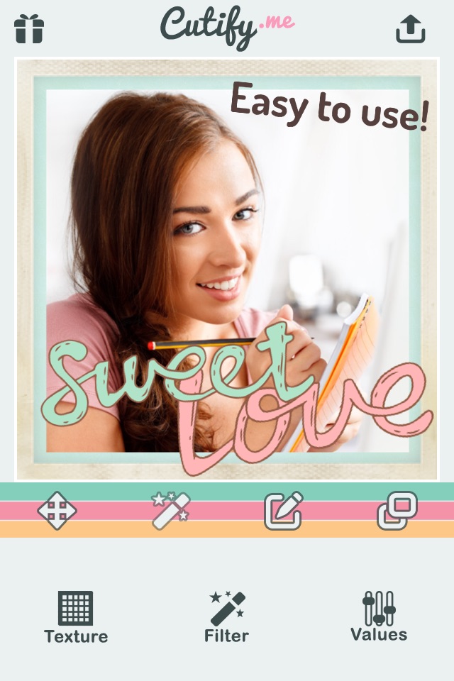 Cutify Me - Kawaii Photo Decoration with Dress Up Stickers Cute Face Masks Lovely Bokeh Light Effects and Vintage Filters screenshot 4