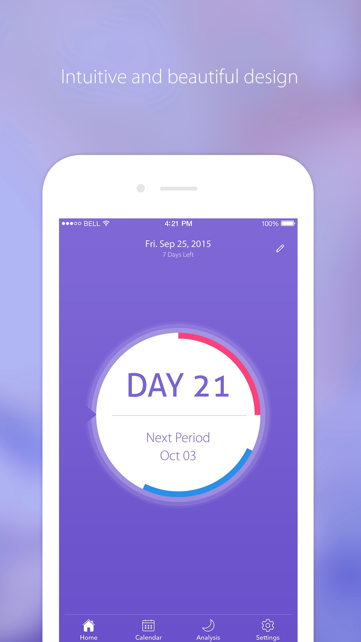 Screenshot 1 of Period Tracker - Menstrual & Ovulation Calendar