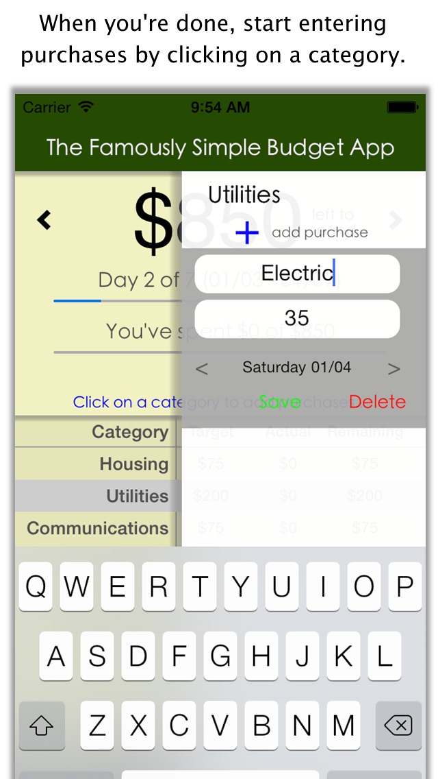screenshot 3 for famously simple budget app colorful budget app for