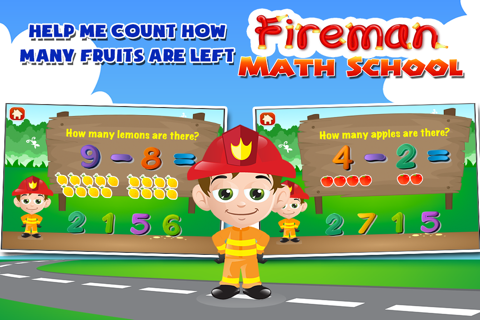 Fireman Math School: Toddler and Preschool Kids Learning Games Free screenshot 3
